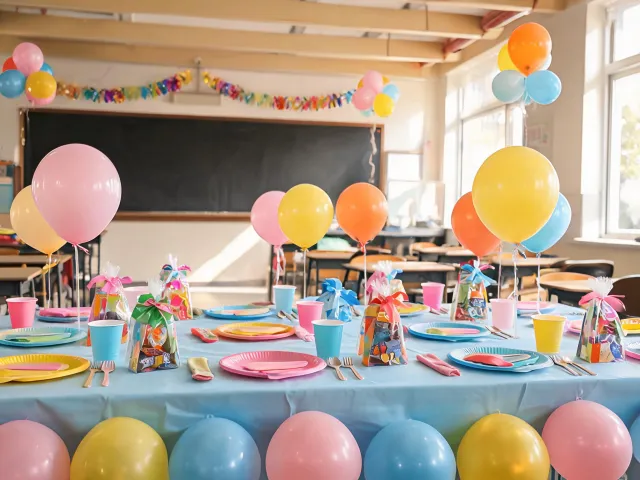 School celebration table